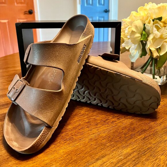 Unisex Birkenstock Arizona Stealth Buckle Sandals Slides Women's 9 Men's 7 - Picture 1 of 7